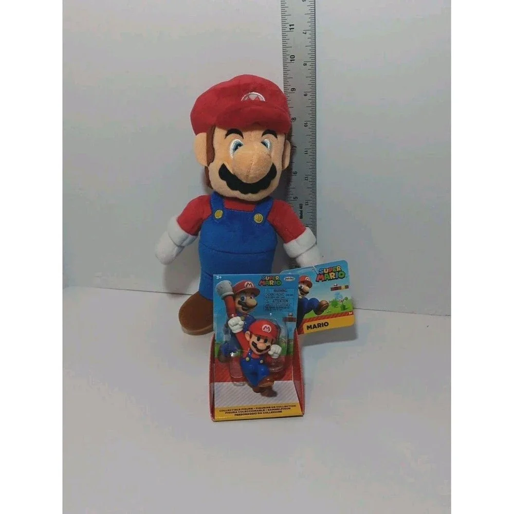 Super Mario 9in Plush Toy With Mini Mario